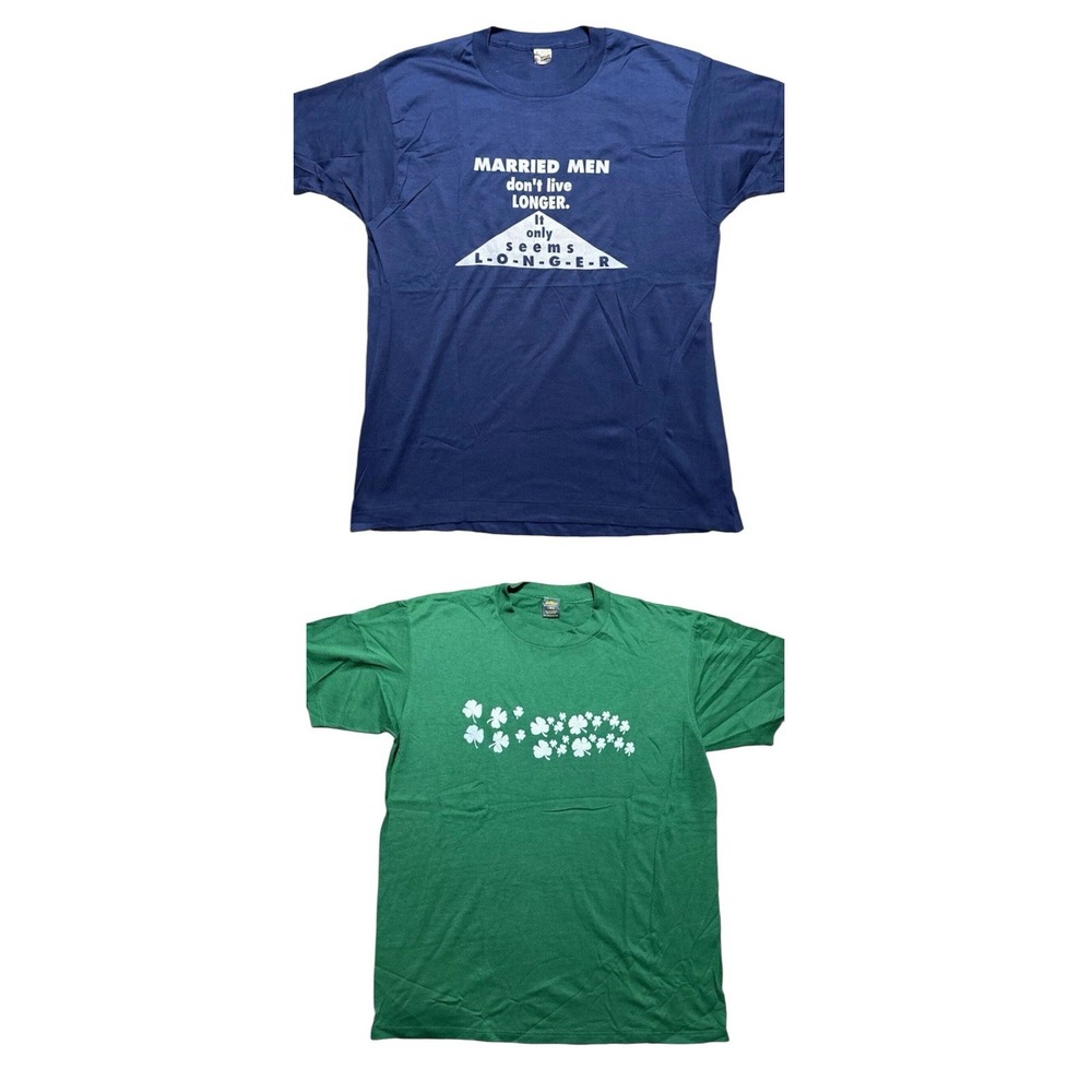 Vintage 1980s T Shirt Bundle Of 2 Size‎ L Russel & Screen Stars